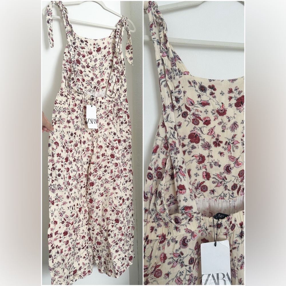 NWT ZARA WOMENS FLORAL JUMPSUIT